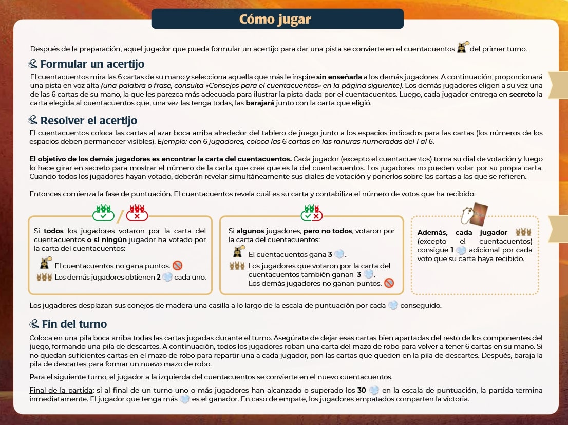 Partida de Dixit en progreso mostrando cartas y tablero